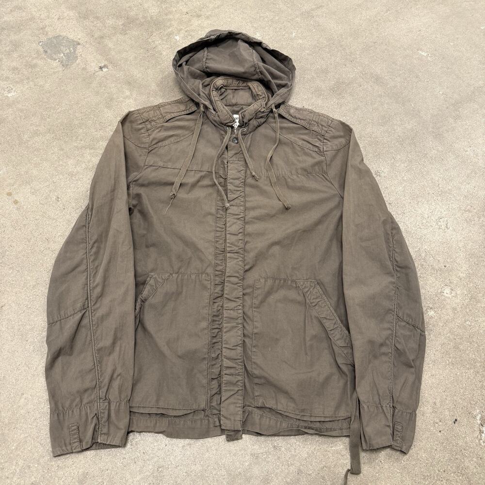 NICE COLLECTIVE MILITARY FIELD HOODED UTILITY COTTON JACKET LARGE MEN USA BROWN